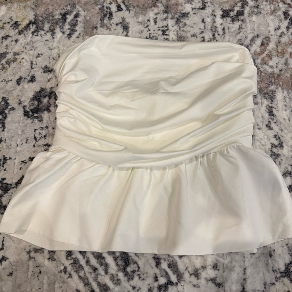 Strapless white top size M